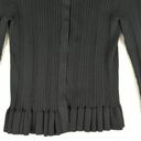 CAbi  Black Ruffle Party Cardi Cardigan Sweater Women's Size Large Photo 4