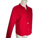 Coldwater Creek  Long Sleeve Lined Red Ribbed 4 Button Front Jacket Size PS #635 Photo 2