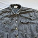 Princess Polly Princess Poly  Black Denim Jacket Large/xl  Trucker Jean Jacket Oversized Photo 6