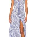 Poupette St. Barth  Nana Printed Maxi Dress Revolve Blue Begonia Size L New w/Tag Photo 3