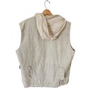 Banana Republic VINTAGE  Bush Vest Hoodie Tan Khaki Cargo Zip Pockets Safari XL Photo 2