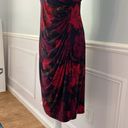 Ralph Lauren Lauren  Dark Floral V Neck Cap Sleeve Faux Wrap Jersey Dress Size 14 Photo 4