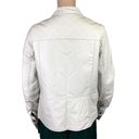 Apt. 9  Womens Jacket Coat Faux Leather Quilted Moto Biker Ivory Small Photo 5