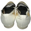 Fendi  Women’s 38.5 7.5 Yellowed White Laser Cut Patent Leather Mary Jane Flats Photo 4