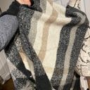 Nine West NWT Shawl Cape Cover poncho soft cozy warm winter tricolor neutral shrug Photo 4