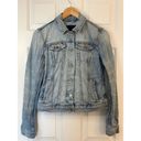 Banana Republic  Women's Small Blue Distressed Denim Basic Jean Jacket Photo 1