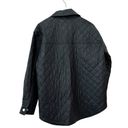 ZARA  Black Quilted Faux Leather Over Shirt Jacket Size Small Photo 7