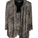 Alex Evenings NEW  Two-Piece Set Blouse Tank Size 1X Black Stone Sparkles Evening Photo 0