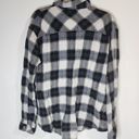 Honey Punch  Metallic Black Plaid Women Small Western Oversized Relaxed Shirt Photo 6