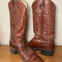 Leather Cowgirl Boots Brown Size 9.5 Photo 0