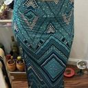 Printed Maxi Skirt Blue Photo 0