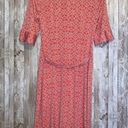 Laundry by Shelli Segal  Pink Coral White Front Button Geometric Dress Size 10 Photo 8