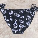 Topshop Gray and White Floral Printed  Side Tie Bikini Swim Bottoms Photo 7