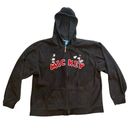 Disney  Mickey Mouse‎ Embroidered Black Fleece Full Zip Jacket Women's Size XL Photo 0