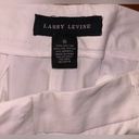 Larry Levine  Sz 10 Pants White Ankle Slim Leg NWT flat front (faux pockets) Photo 4