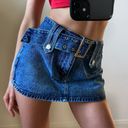 Denim Mini Buckle Skirt Photo 5