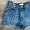 Abercrombie & Fitch  The Mom Shorts High Rise Cut Out Waist Blue Wash Size 26 / 2 Photo 2