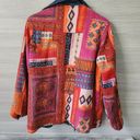 Flashback Art to Wear REVERSIBLE Colorful Floral Festival Jacket Bohh Patchwork Size M Photo 13