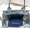 Rothy's Rothy’s The Handbag Jardin Blue Floral Print Texture Crossbody Shoulder Bag Tote Photo 3