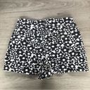 Full Tilt  Floral Patterned Black and White Denim Shorts Photo 1