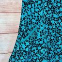 Cherokee heart Leopard Print aqua black Scrub Top nurse medical vet size large. Photo 3