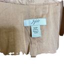 J.Jill  Ginger 100% Cotton Boho Embroidered Lined Blazer Jacket Size 12 p Tan Photo 4