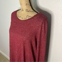 LC Lauren Conrad Lauren Conrad Red Size L Pullover Long Sleeve Sweater Scoop Neck Heather Ruffle Photo 1