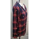 cj banks  Womens Plaid Embroidered Long Sleeve Shirt Size M Navy Red New Photo 2