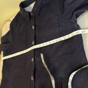 Chico's Chico’s Plush Shacket navy blue flannel snap button front shacket Photo 6