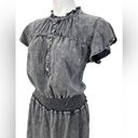 Rails  Womens Chambray Smocked A Line Dress acid wash Black Size Large Photo 2