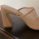 Nordstrom size 8 Open Edit Sienna rhinestone nude block heel slide sandals new Photo 5