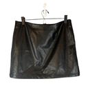 Juicy Couture  Black Vegan Leather Edgy Mini Skirt Women Sz L Photo 7