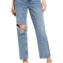 Good American  '90s Duster Straight Leg Jeans In Blue950 6/28 NWT Photo 0