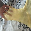 Giorgio Armani Vintage  unicorn top! Beautiful yellow, sheer, silk blend, flaws Photo 11