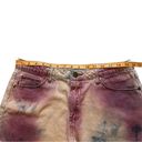 easel Fringe Hem Tie Dyed Cotton Jean Shorts, Sz L Photo 6