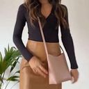 Anthropologie Samara |  vegan leather cross body shoulder bag in Peony Pink Photo 2