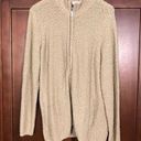 Coldwater Creek  Tan Brown Zip Up Pockets Cardigan Sweater Plus 3X Photo 0