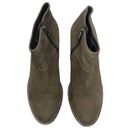 Blondo Nelli Waterproof Ankle Bootie Nutbuck Leather Olive Green Size 6.5 Photo 2