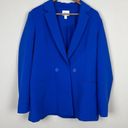 Nine West  Blazer Jacket Womens 16 Blue V-Neck Long Sleeve Office Career Workwear Photo 10