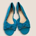 Fioni  Open Toe Dorsay Flats Turquoise 8.5 Photo 1