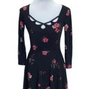 Aeropostale Womens Seriously Soft Stretch Floral Skater Dress Black Size S Boho Photo 1