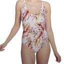 Kona Sol  V-Neck Cross Back Floral Print Medium Coverage onepiece swimsuit Size M Photo 0