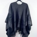 American Eagle Boho aztec print blanket kimono poncho sweater gray Photo 1