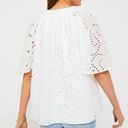 Tuckernuck  NWT Blouse Finley Flutter Sleeve White Lace Eyelet Top Size S Photo 7