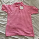 Petal Dew Quarter Button Sheer Knit Top size Medium Photo 1