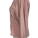 Petal Loup Liz Ruffle Button Up Cotton Blouse Top in  Pink Mauve Photo 4