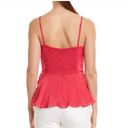 Parker  Tank Top Small Hot Pink Bustier Peplum Bow Ruffle Sleeveless Women Summer Photo 1