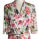 Show Me Your Mumu  Short Brie Robe One Size White Floral Tie Belt Short Sleeve Photo 1