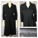 Etcetera NWT  black wrap dress with long sleeves size 2 Photo 1