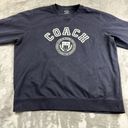 Coach  Varsity Crewneck Sweatshirt Womens Size 2XL Navy Logo Designer Classic Photo 6